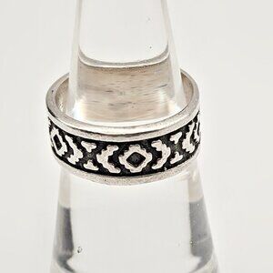 Vintage Mexican Sterling Silver Southwestern Band Ring Size 5